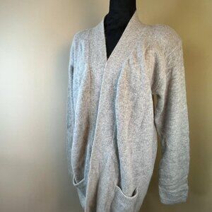 Vintage Yarnworks Lambswool Angora Blend Open Front Cardgan 90s Y2K Lagenlook